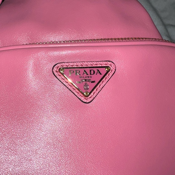 Prada Pink Leather Bucket Bag - Picture 2 of 11
